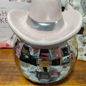 Silver and Pink Cowboy Disco Cookie Jar